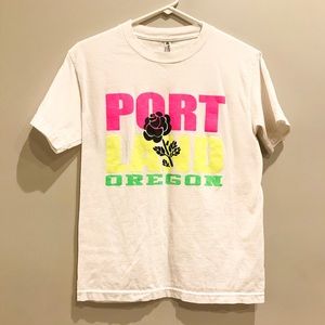 Portland, Oregon Bright Neon Shite Tourist T-Shirt